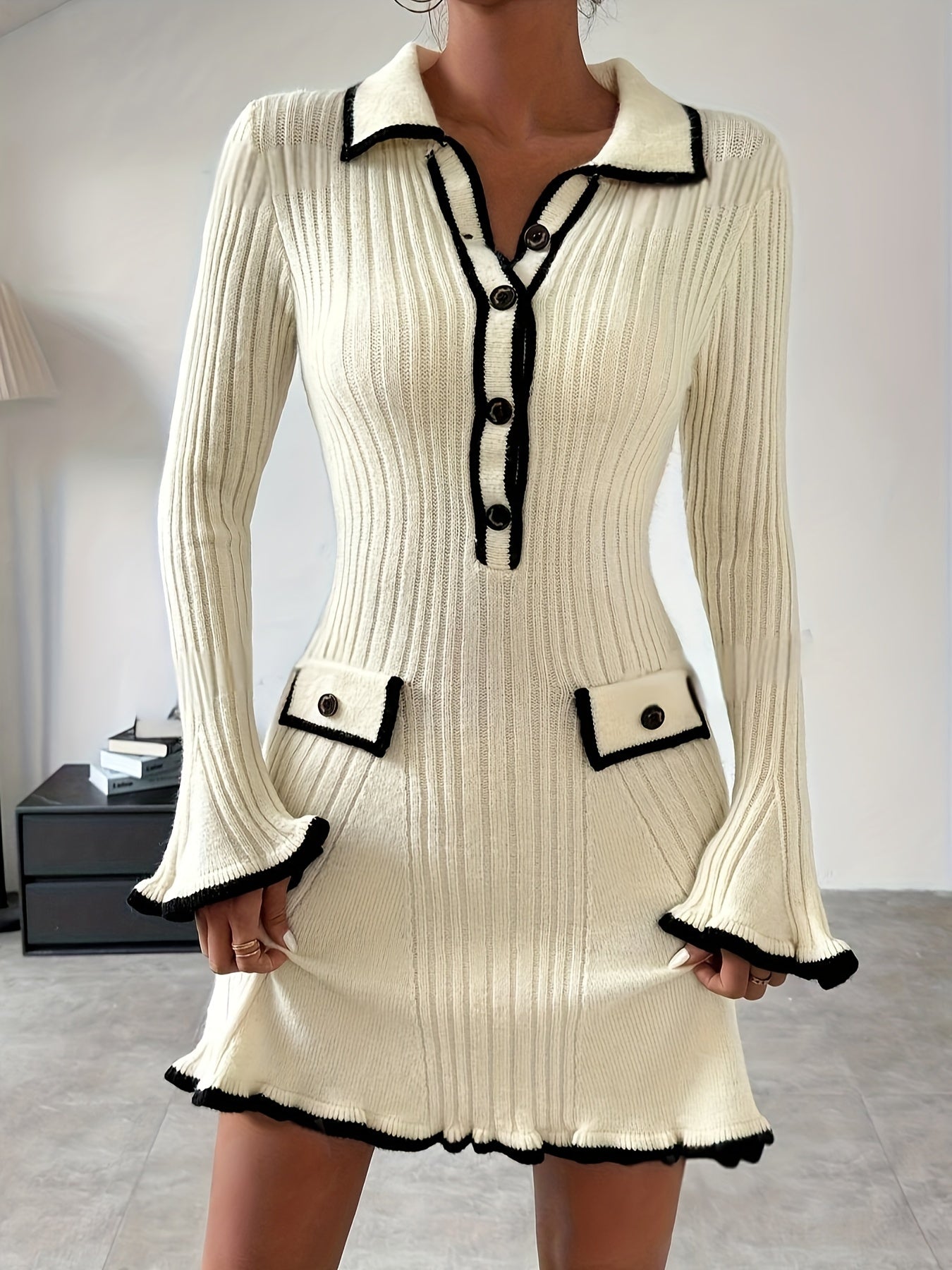 Amaïa | Robe tricotée à volants