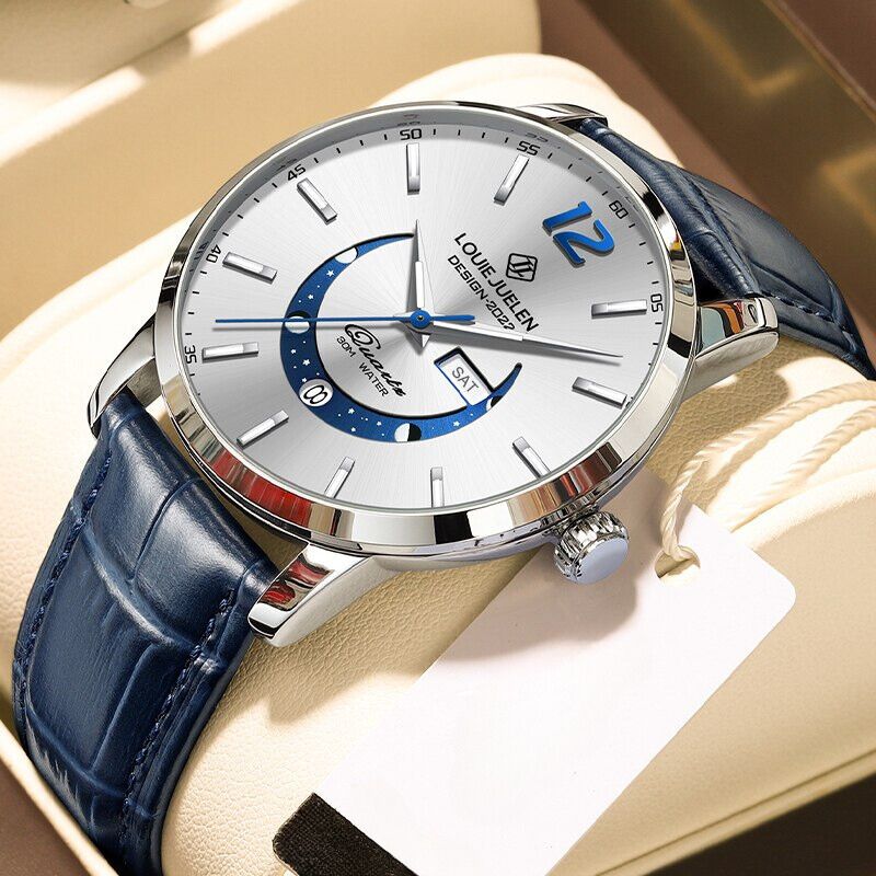 Montre élégante avec phases de lune
