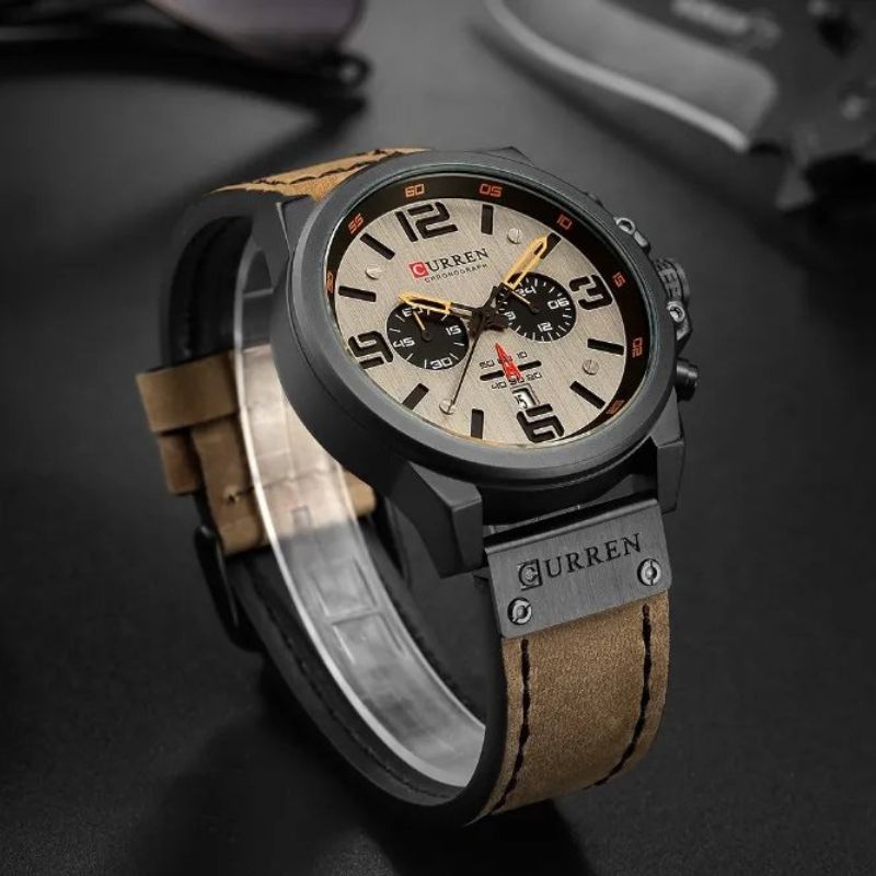 Montre à quartz décontractée et tendance.