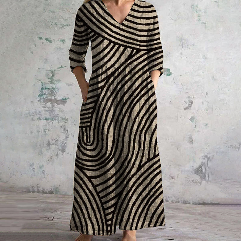 AYLA™ | Robe vintage à rayures