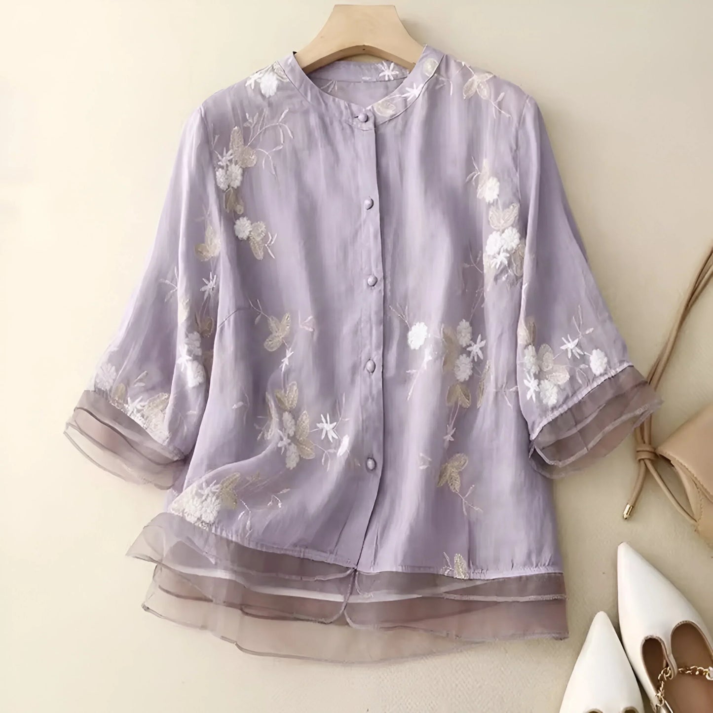 SKYLA - BLOUSE EN COTON BRODÉ