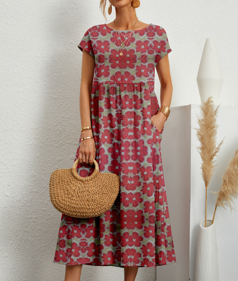 DENISE – ROBE MIDI FLORALE FÉMININE