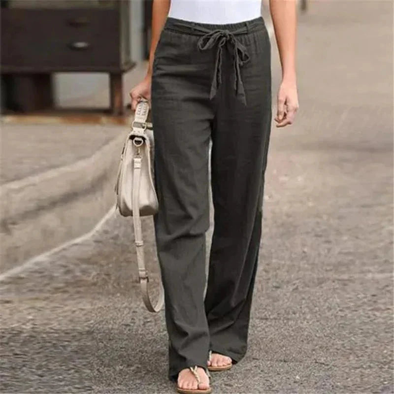 INGRID – PANTALON EN LIN STRETCH