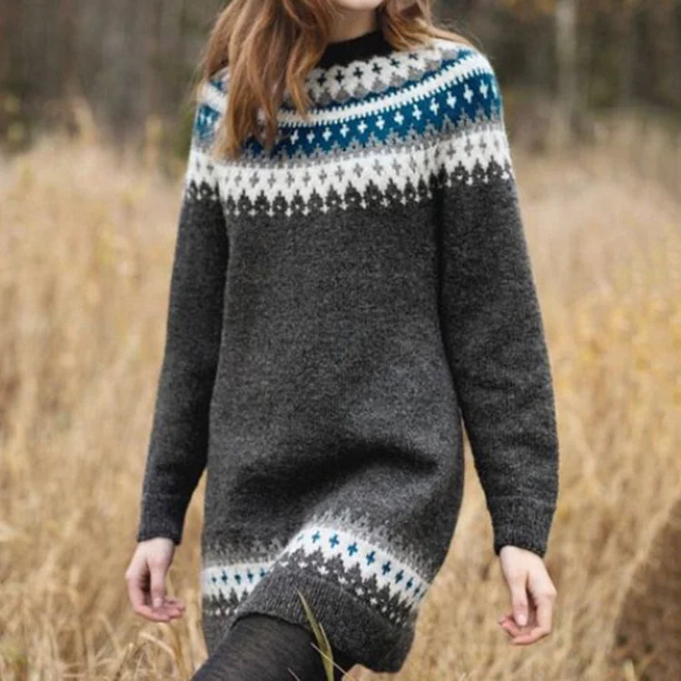 Ariane | Pull manches longues imprimé midi