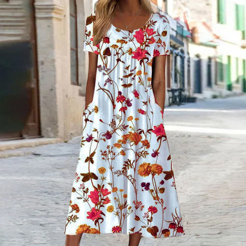 Isaura™ | Robe florale bohème avec cache-maillot