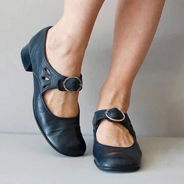 SHELLEY – CHAUSSURES ORTHOPÉDIQUES EN CUIR AVEC BOUCLE