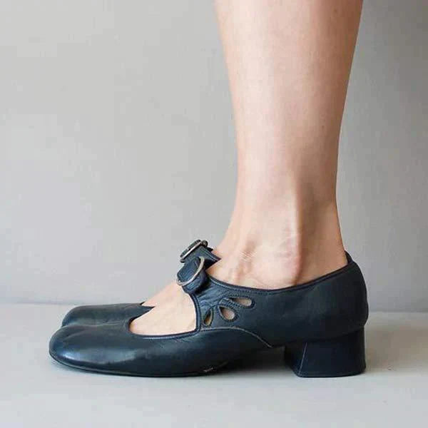 SHELLEY – CHAUSSURES ORTHOPÉDIQUES EN CUIR AVEC BOUCLE