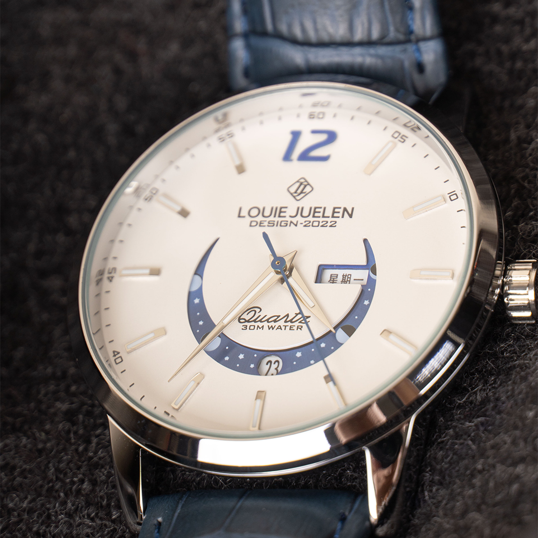 Montre élégante avec phases de lune