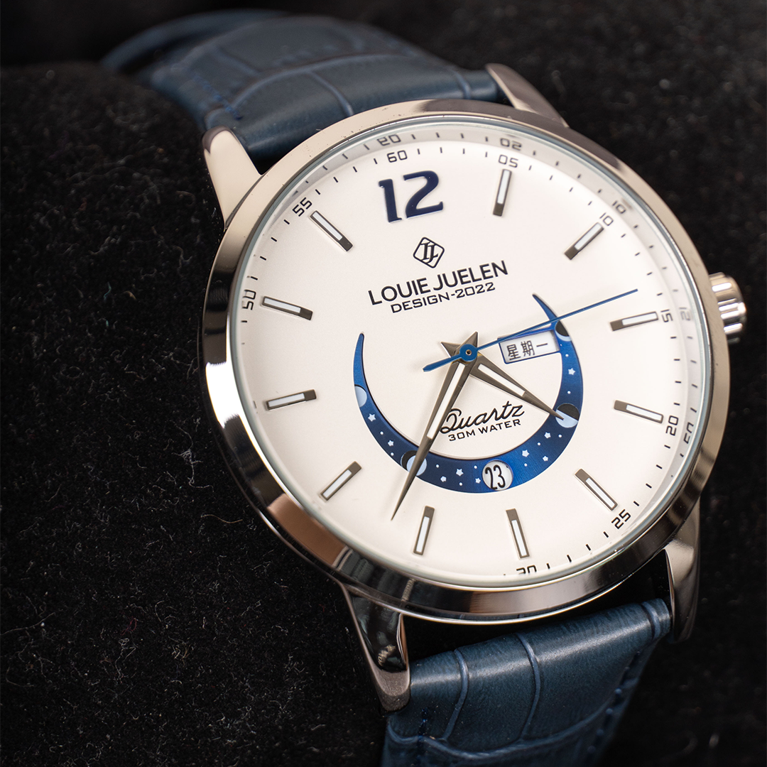 Montre élégante avec phases de lune
