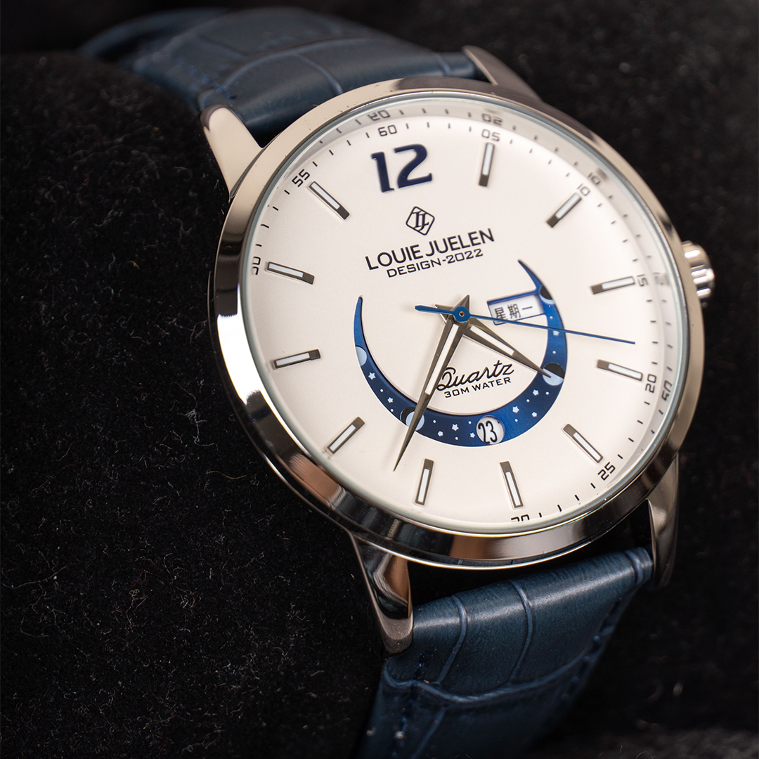 Montre élégante avec phases de lune