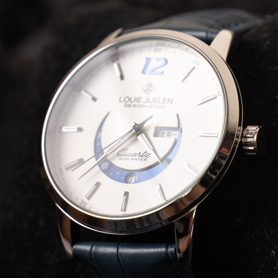 Montre élégante avec phases de lune