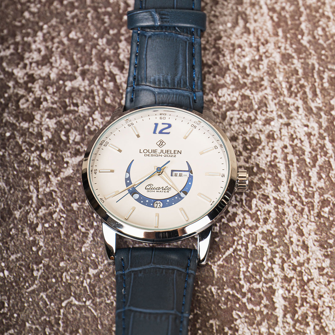 Montre élégante avec phases de lune