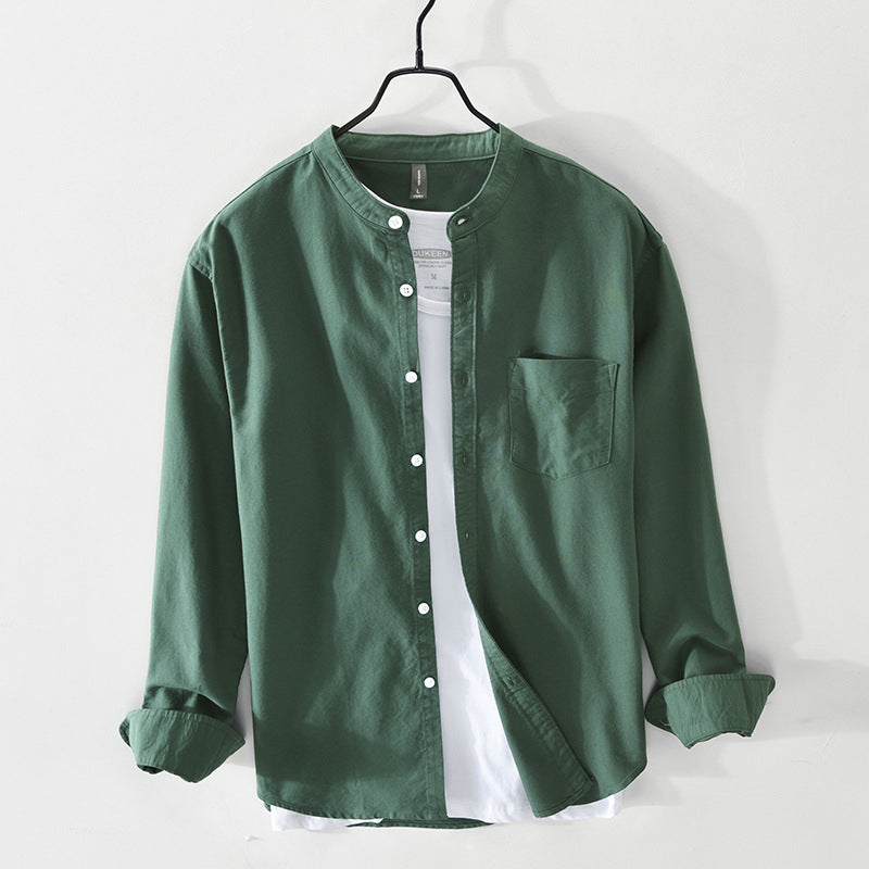 WINSTON - CHEMISE À COL CHINOIS MANCHES LONGUES