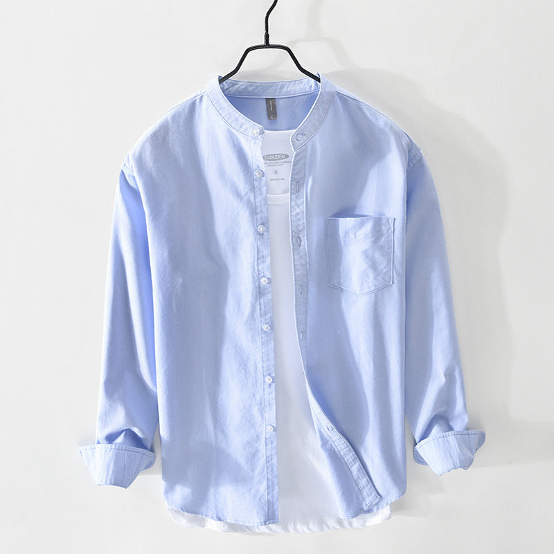 WINSTON - CHEMISE À COL CHINOIS MANCHES LONGUES