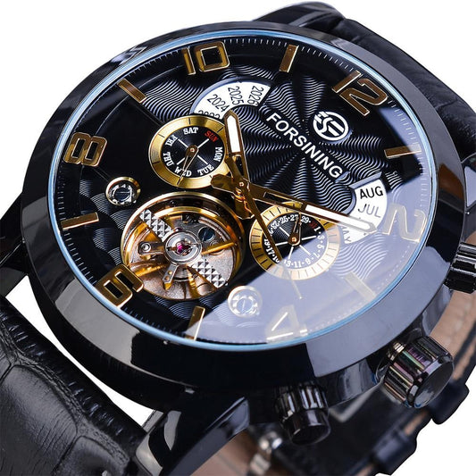 Montre automatique luxueuse à tourbillon mécanique