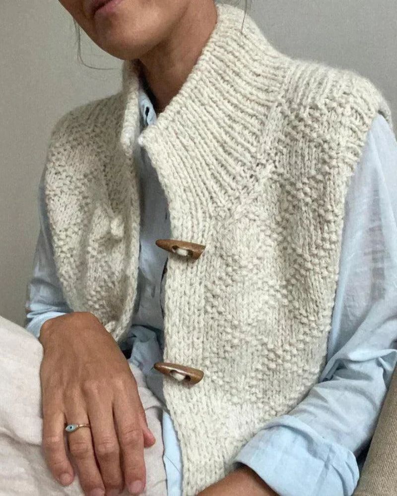 STACY - GILET EN TRICOT SANS MANCHES SOPHISTIQUÉ