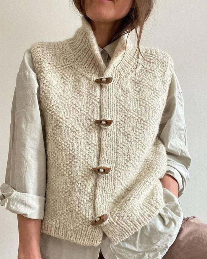 STACY - GILET EN TRICOT SANS MANCHES SOPHISTIQUÉ