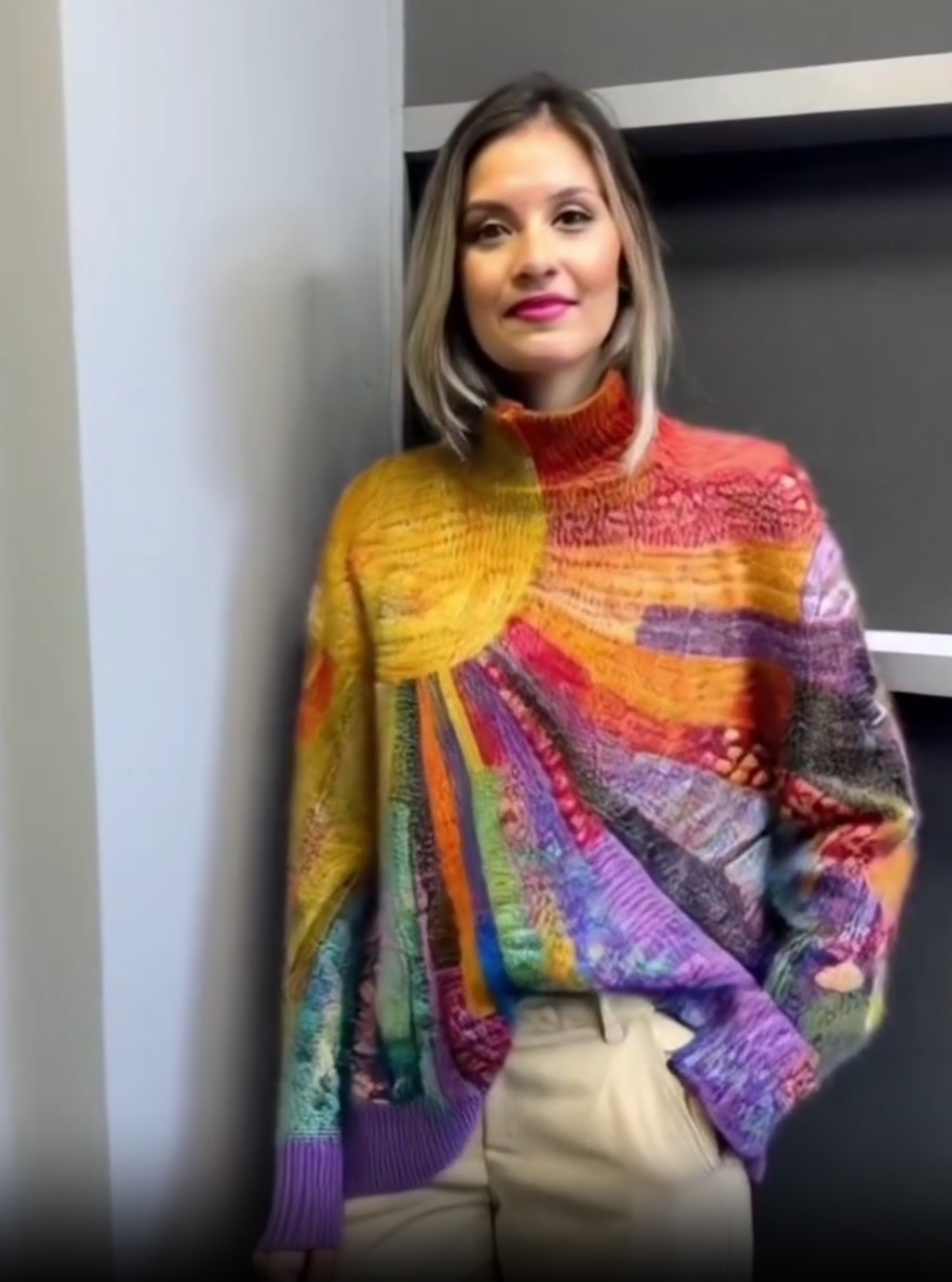 Lilibeth | Pull col roulé coloré