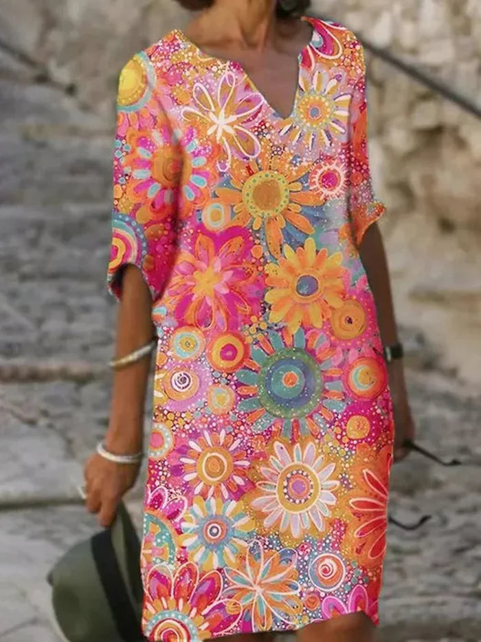 Alva | Robe fleurie vibrante