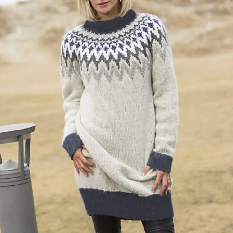 Ariane | Pull manches longues imprimé midi