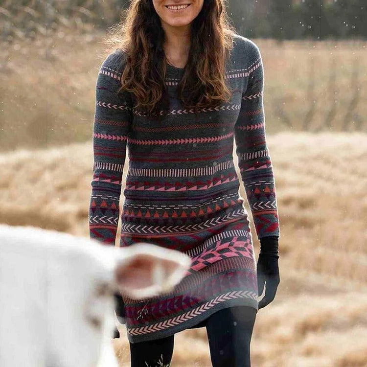 Ariane | Pull manches longues imprimé midi