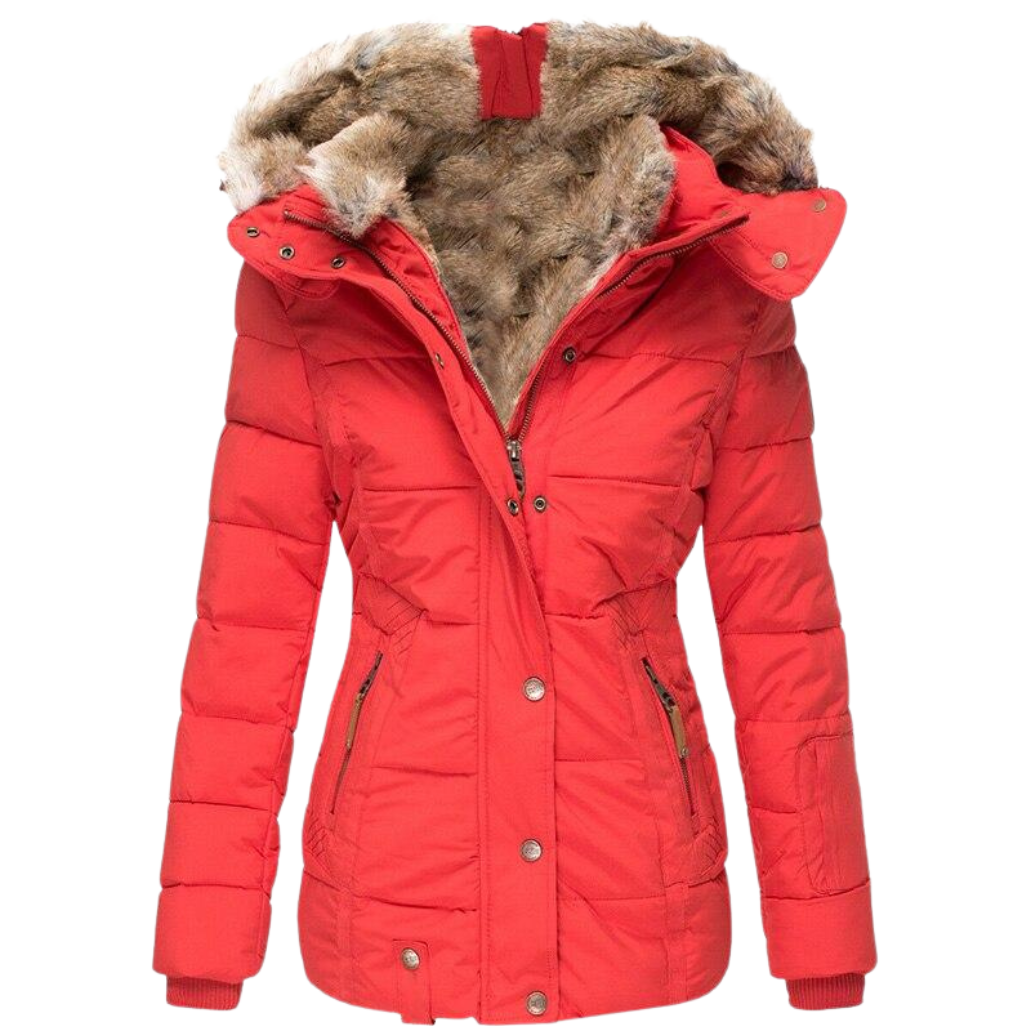 ADELINA - MANTEAU EN FOURRURE DÉCONTRACTÉ AVEC CAPUCHE