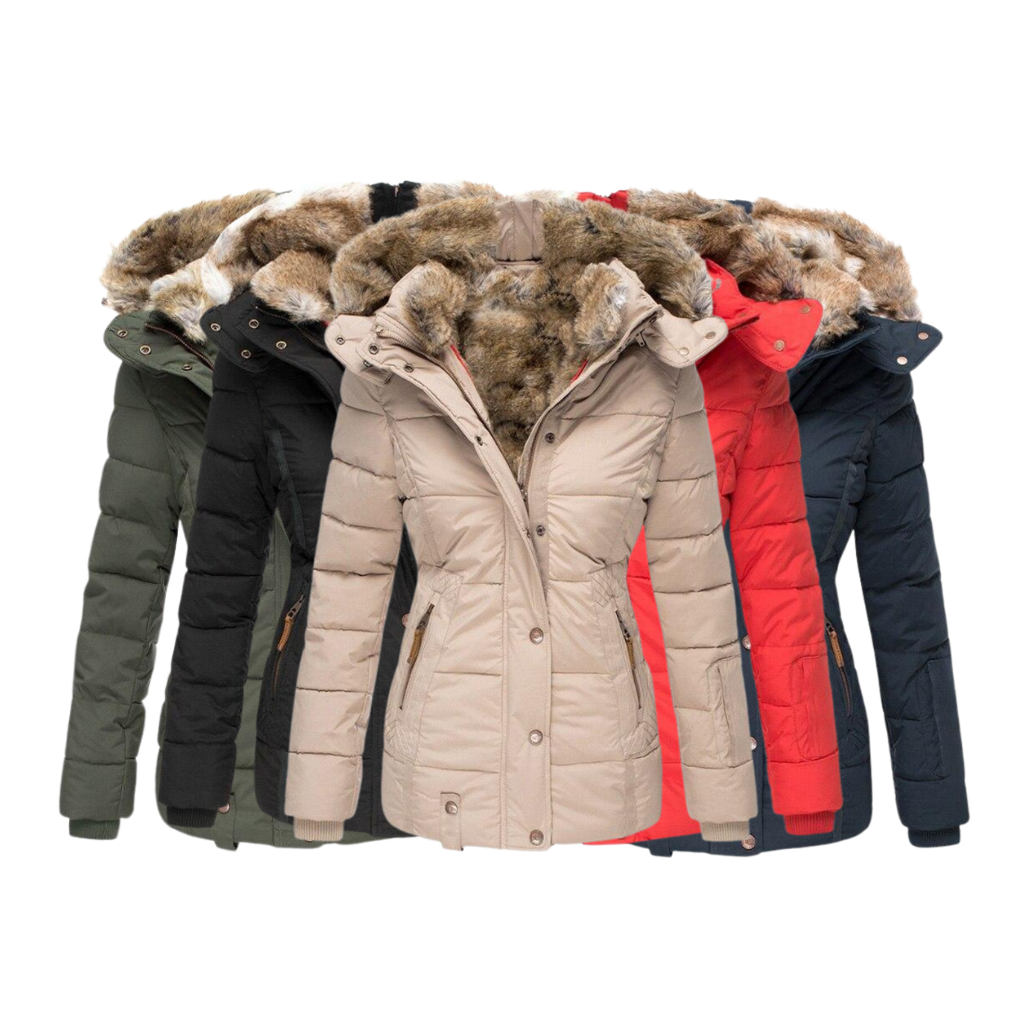 ADELINA - MANTEAU EN FOURRURE DÉCONTRACTÉ AVEC CAPUCHE