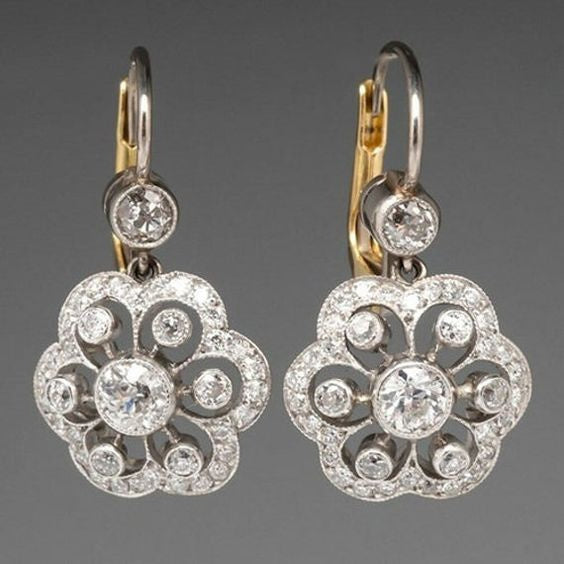 Boucles d'oreilles Mandala Vintage en cristal