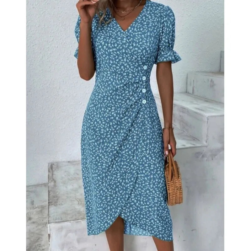 Camila / Robe Portefeuille Blossom