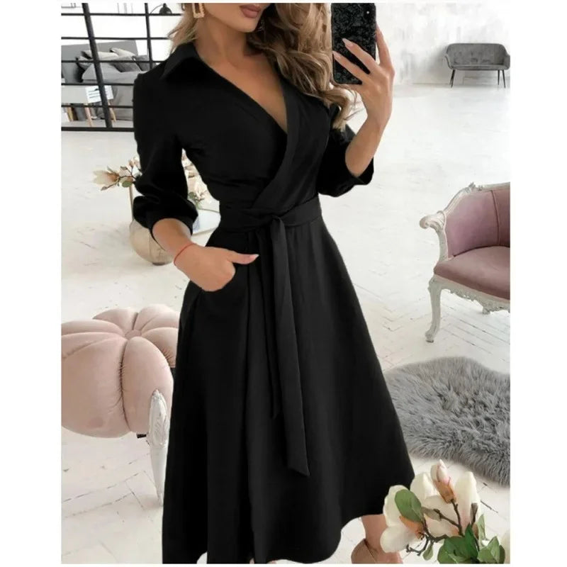 Miléna | Robe portefeuille élégante à imprimé papillon