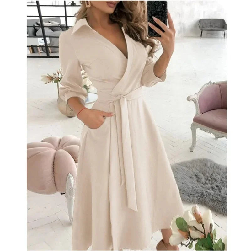 Miléna | Robe portefeuille élégante à imprimé papillon