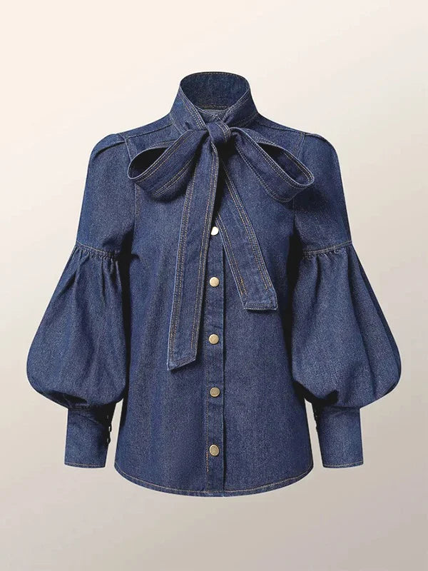Christy™ | Blouse en jean bouffante