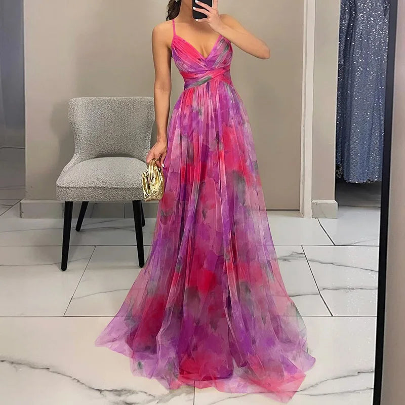 Gisèle | Robe longue florale flatteuse