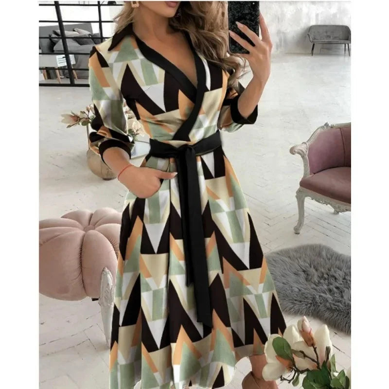 Miléna | Robe portefeuille élégante à imprimé papillon