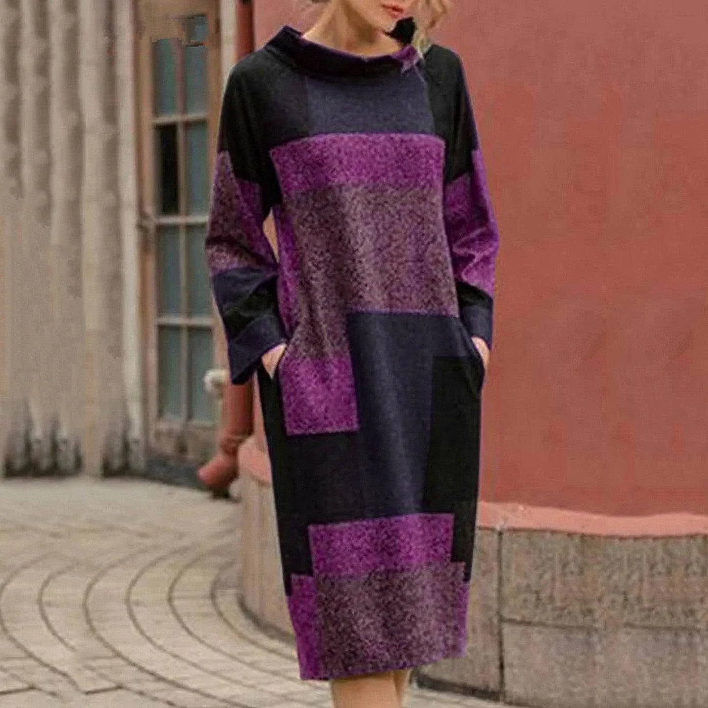 Chelsy™ - Robe midi patchwork vintage