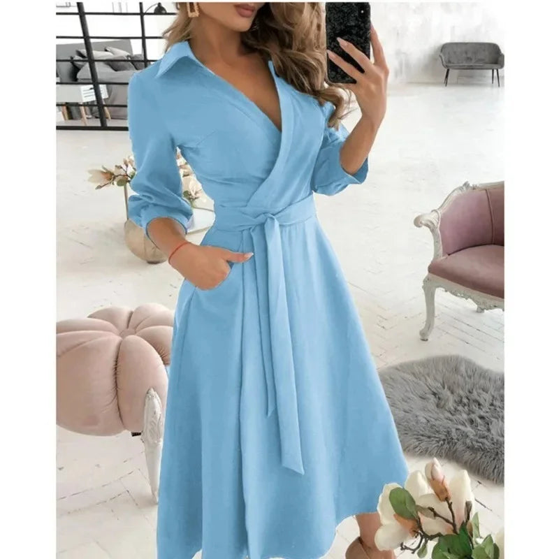 Miléna | Robe portefeuille élégante à imprimé papillon