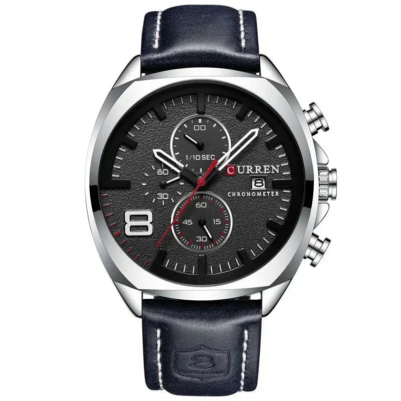 Montre de sport chronographe étanche au design militaire