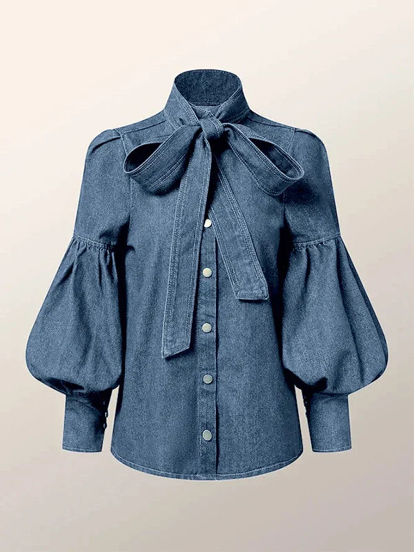 Christy™ | Blouse en jean bouffante