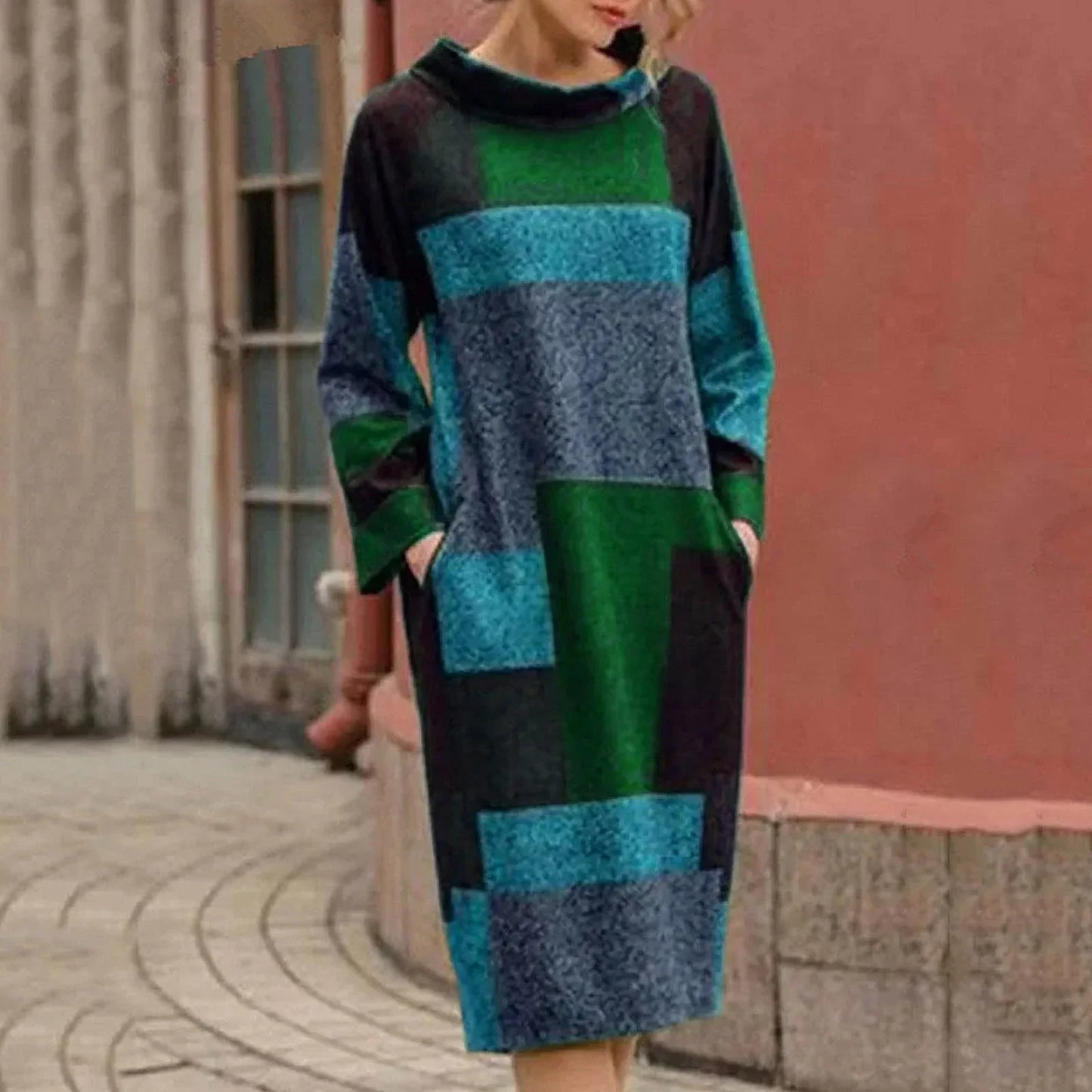 Chelsy™ - Robe midi patchwork vintage