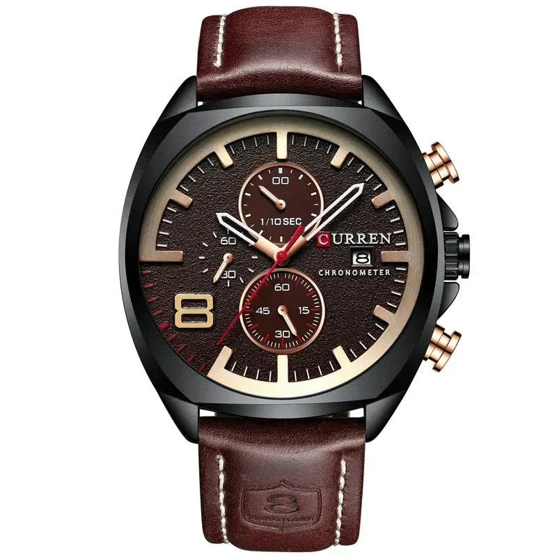 Montre de sport chronographe étanche au design militaire