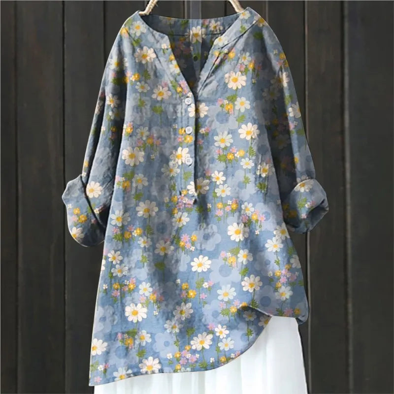 Anny | Chemisier boutonné à fleurs