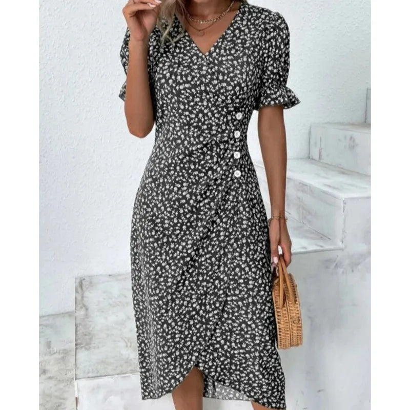Camila / Robe Portefeuille Blossom