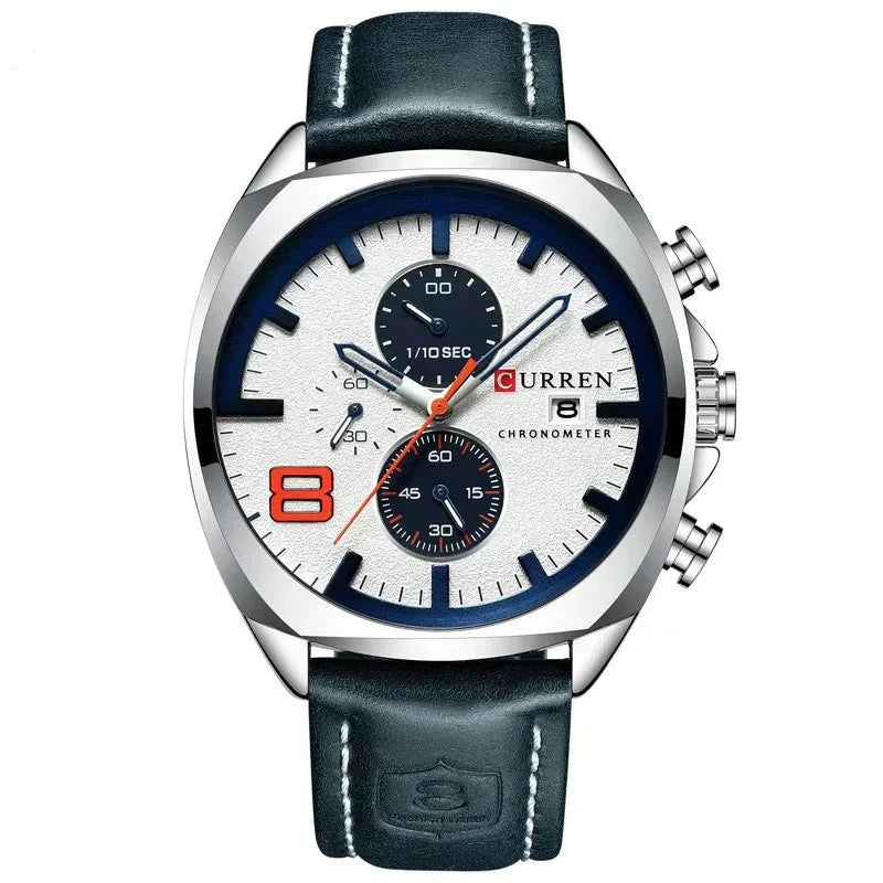 Montre de sport chronographe étanche au design militaire