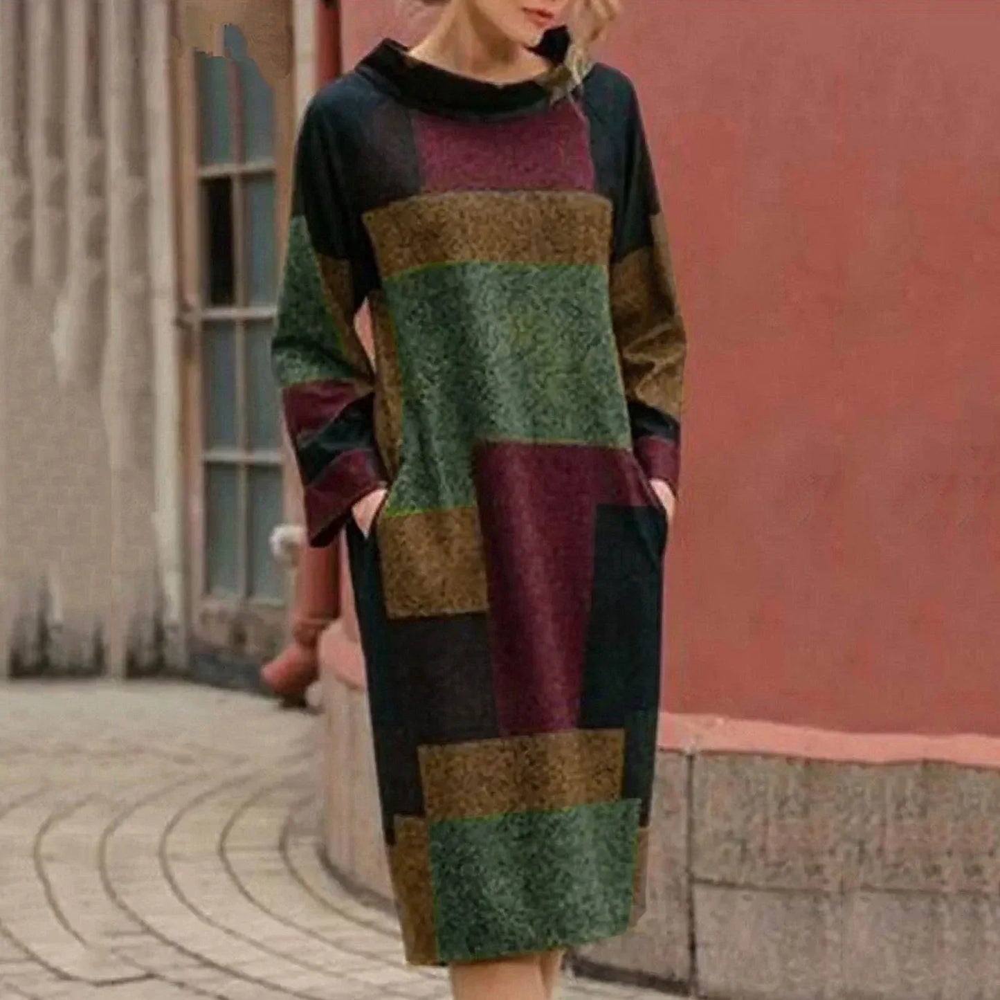 Chelsy™ - Robe midi patchwork vintage