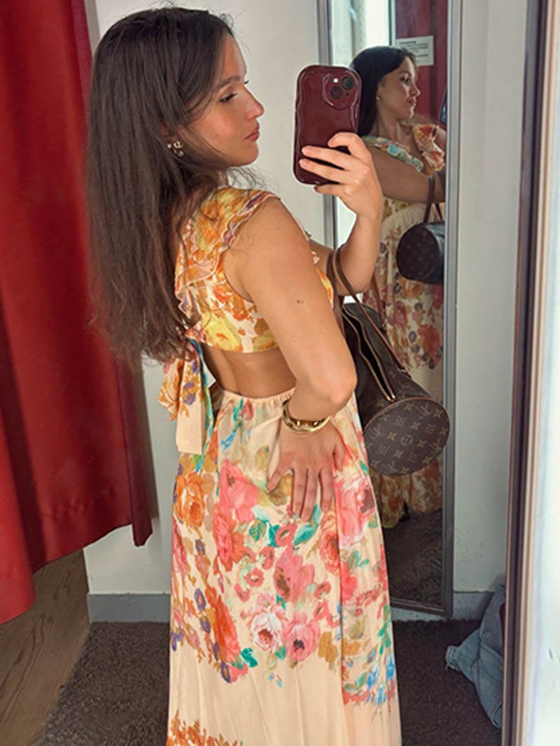 SOLERA - ROBE LONGUE FLEURIE CHIC