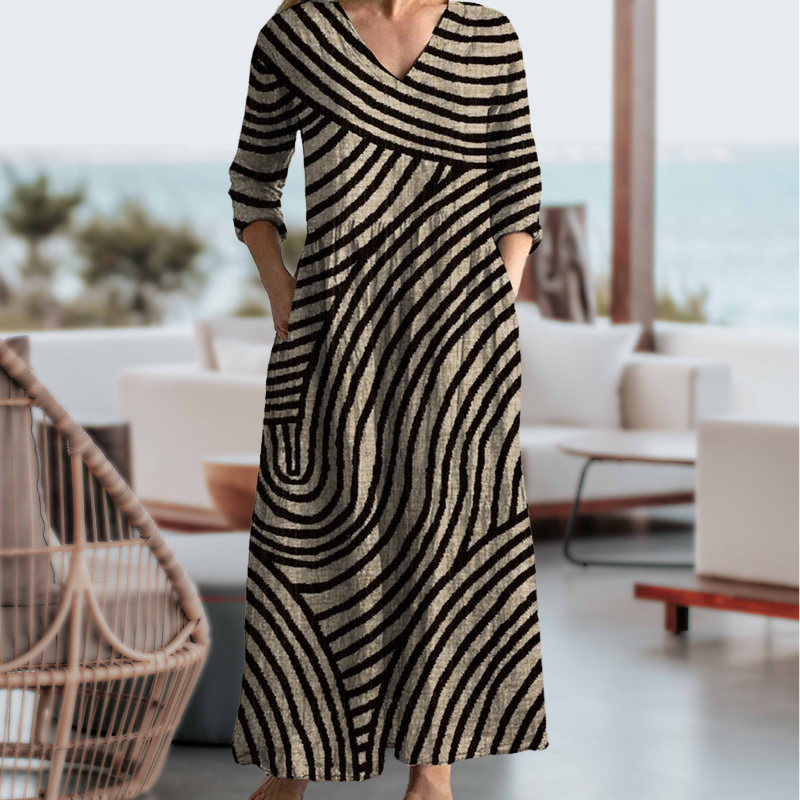 AYLA™ | Robe vintage à rayures
