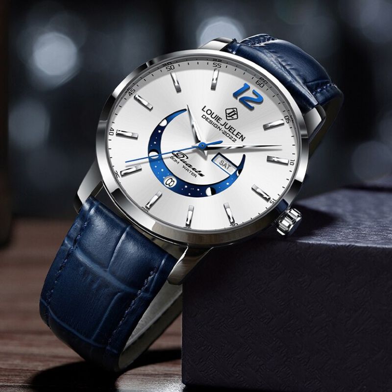 Montre élégante avec phases de lune