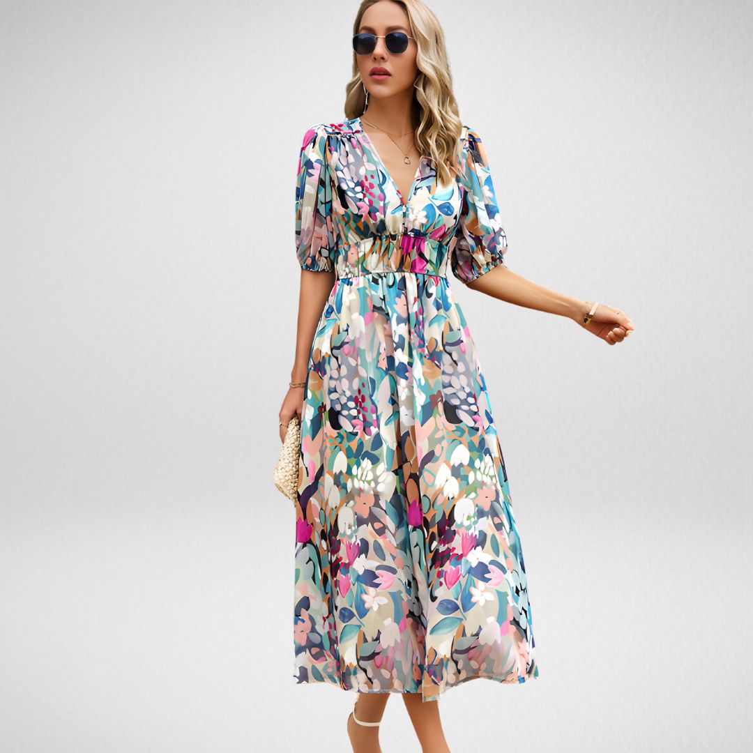 Irmelin | Robe élégante à imprimé géométrique