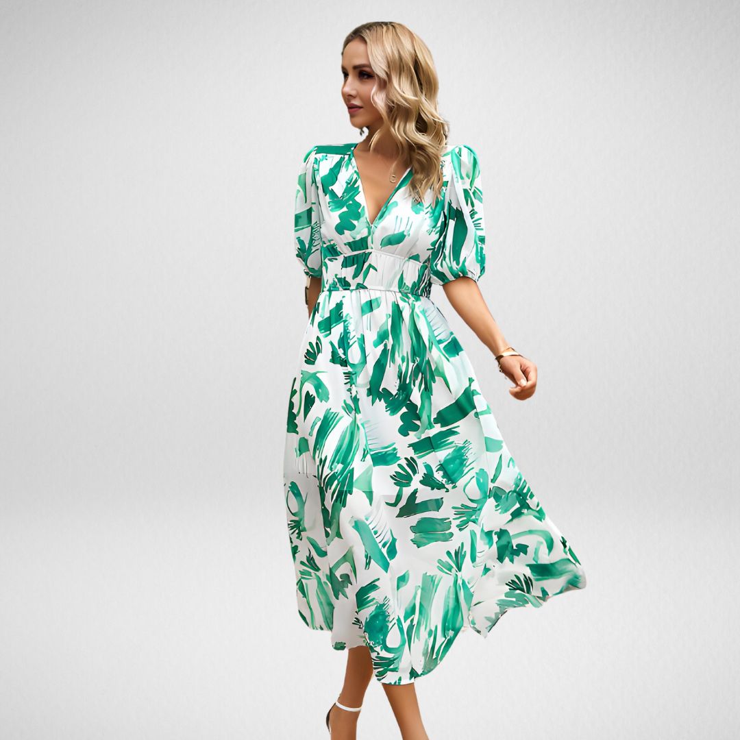 Irmelin | Robe élégante à imprimé géométrique