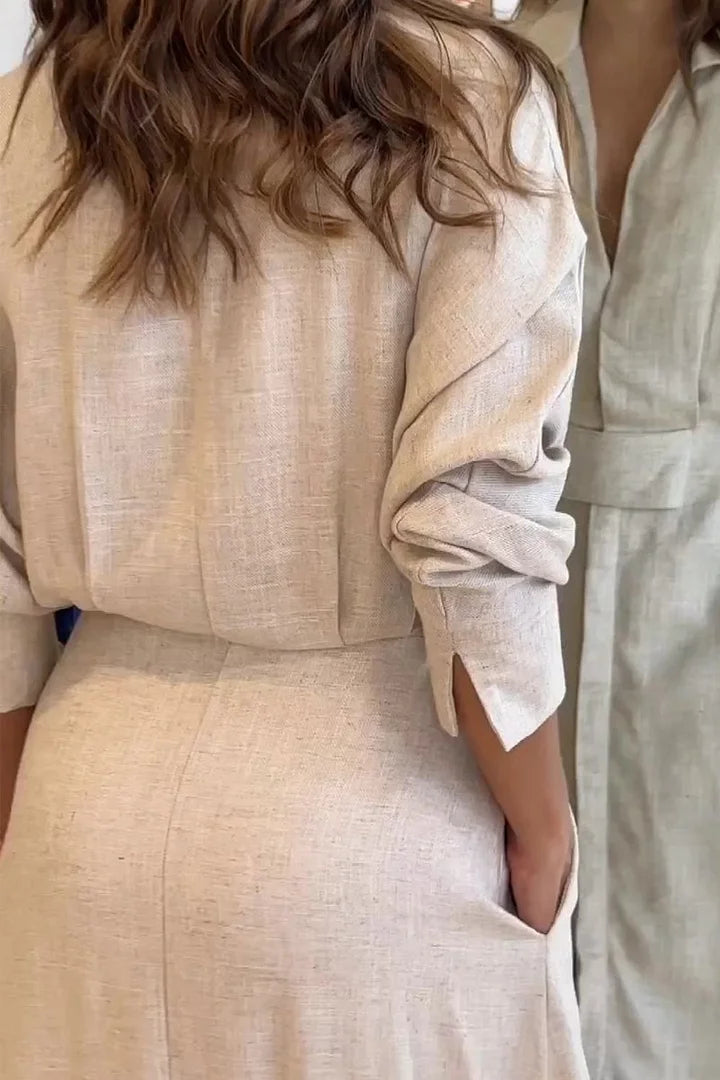 SIERRA – ROBE MAXI FLUIDE EN COTON ET LIN